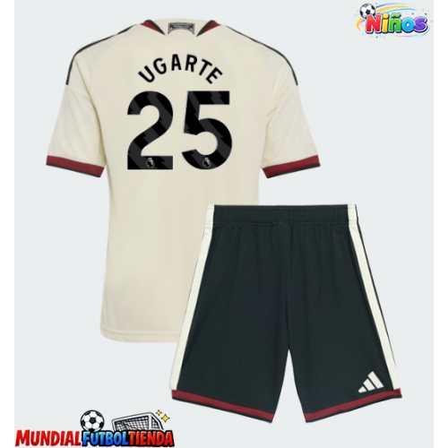 Camiseta Manchester United Manuel Ugarte #25 Tercera Equipación Replica 2026-27 para niños mangas cortas (+ Pantalones cortos)